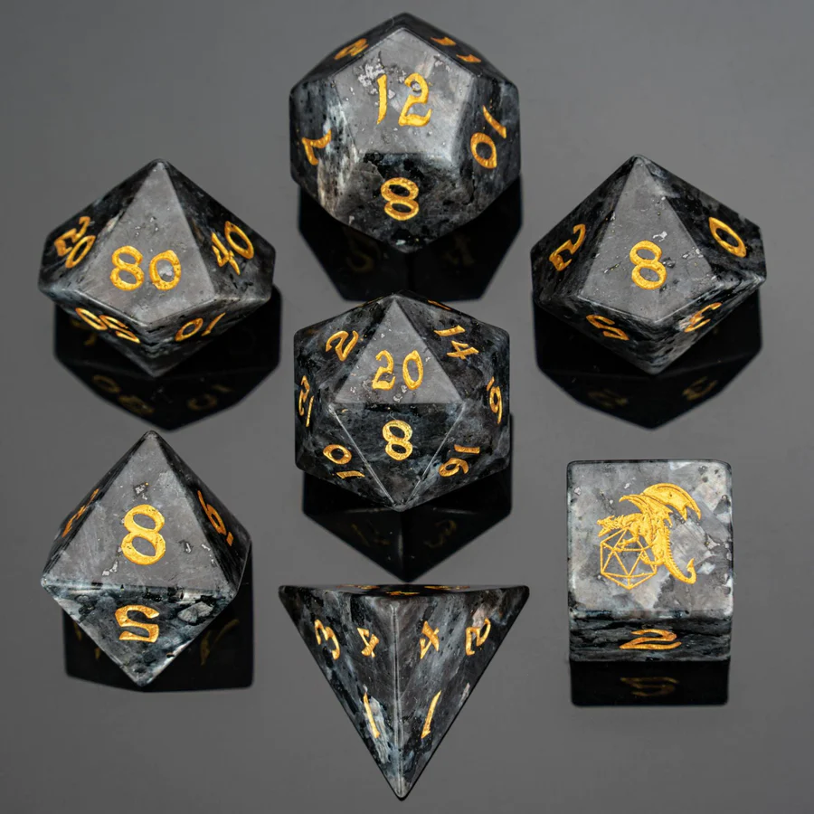 Gemstone Dice Set of Labradorite