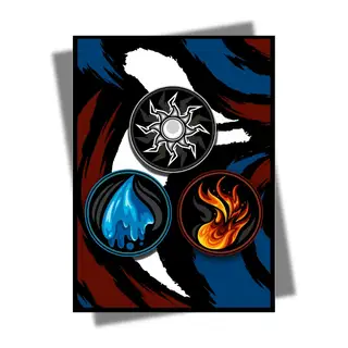 Jeskai Sleeves: White Blue Red Mana - AI Armor MTG Sleeves - 100 ct