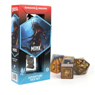 D&D Adventure Dice: Monk (Blue/Gold)