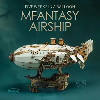 MFantasy Airship: White - 3D Wooden Assembly Puzzle