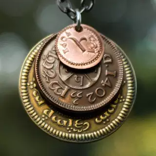 Layered Coin Lord of the Rings Necklace