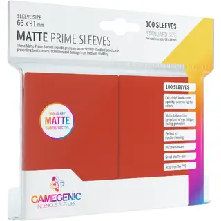 MATTE Prime Red Gamegenic MTG Sleeves 66 x 91 mm