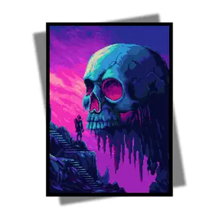 Psychedelic Stairway (Pixel Art) - AI Armor MTG Sleeves - 100ct