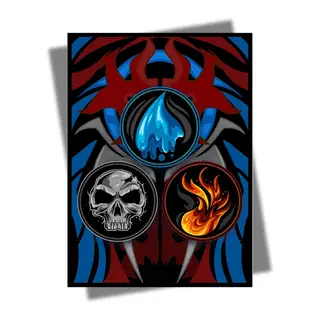 Grixis Sleeves: Blue Black Red Mana - AI Armor MTG Sleeves - 100 ct