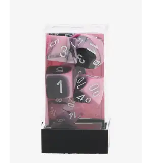 Chessex Gemini Polyhedral Astral Black-Pink/White7-Die Set