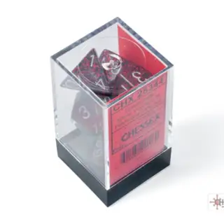 Speckled Silver volcano Polyhedral 7-die set