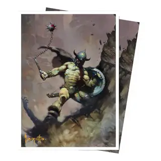 Frank Frazetta: Warrior with Ball and Chain - Ultra Pro Apex MTG Sleeves - 105 ct