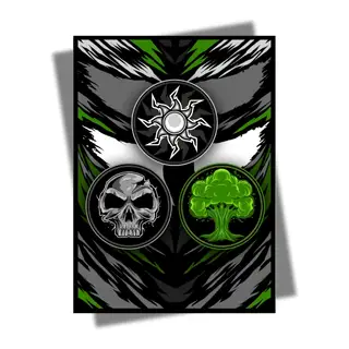 Abzan Sleeves: White Black Green Mana - AI Armor MTG Sleeves - 100 ct