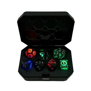 LED Dice - Set of seven - Multicolor