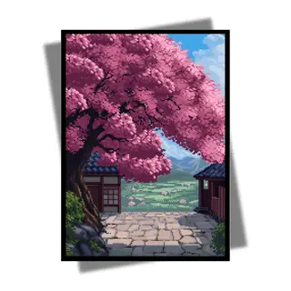 Cherry Blossom (Pixel Art) - AI Armor MTG Sleeves - 100ct