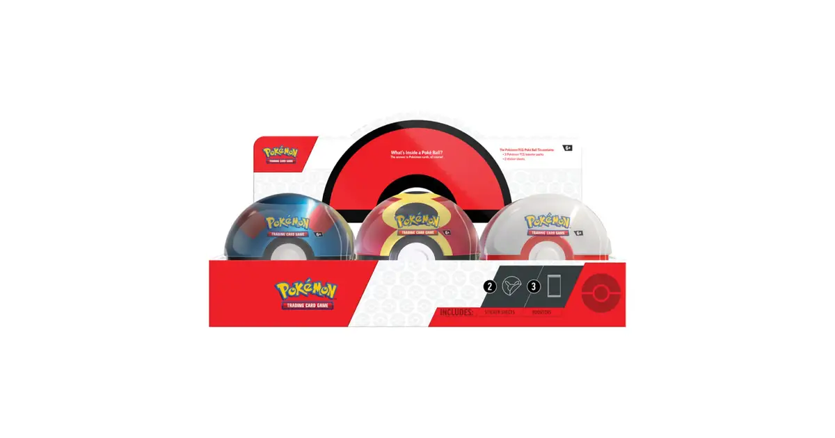 Pokemon Poke Ball Tin 2025 | Pokemon | Trading Card Games | Backwoods Wizards Pokemon Poke Ball Tin 2025 | Pokemon | Trading Card Games | Backwoods Wizards