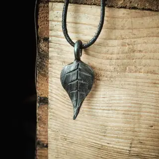Timeless Leaf Viking Jewelry Pendant Necklace
