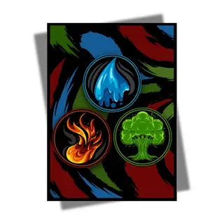 Temur Sleeves: Blue Red Green Mana - AI Armor MTG Sleeves - 100 ct