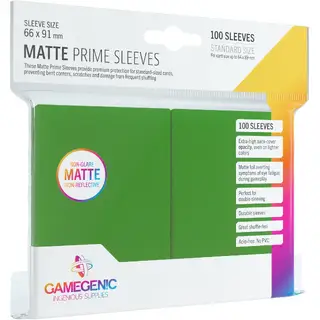 MATTE Prime Green Gamegenic MTG Sleeves 66 x 91 mm