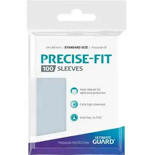 Ultimate Guard Precise-Fit Sleeves Standard Size (100) - Clear