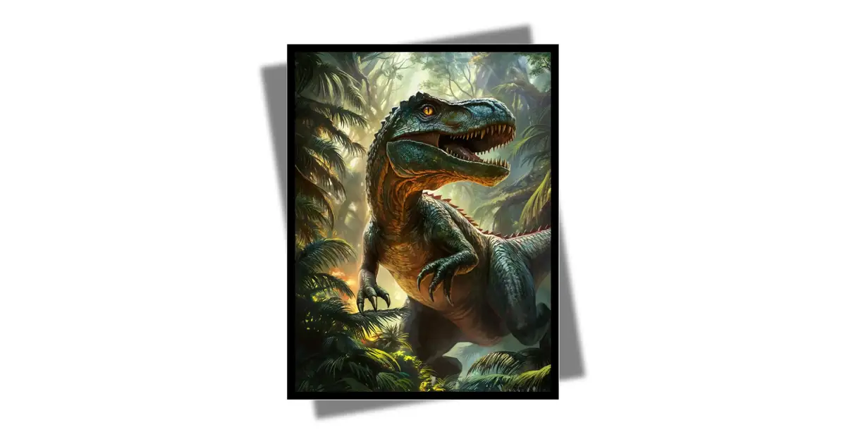 dinosaur card sleeves "Dinosaur World" Board Game Compatible Sleeve Bundle (8810 X 1 + 8814 X 1) Discover Dragon Shields matte card covers Card Supplies Dragon Shield Green