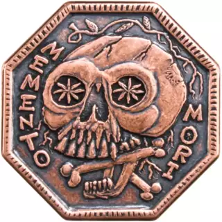 Memento Mori Coin / Memento Vivere Coin in Copper