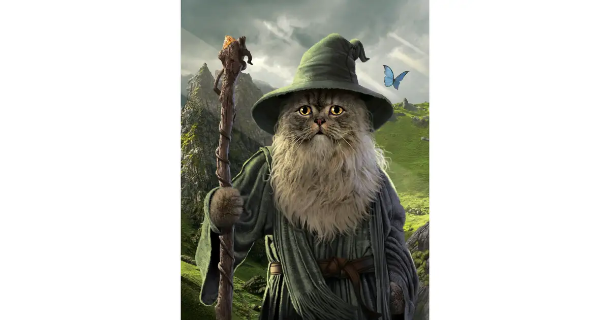 Cat Card Sleeves: Catdalf - MTG Sleeves - 100 Count Pack | MTG Sleeves & Toploaders | Gaming Accessories | Backwoods Wizards Cat Card Sleeves: Catdalf - MTG Sleeves - 100 Count Pack | MTG Sleeves & Toploaders | Gaming Accessories | Backwoods Wizards