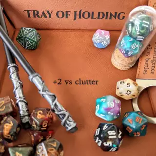 Dice Rolling Tray - The Tray of Holding in Chestnut