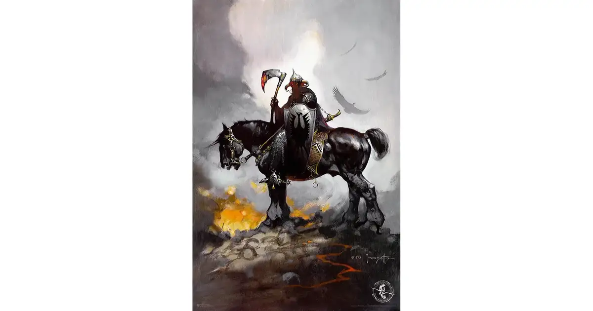 Death Dealer by Frank Frazetta Art Print Poster | Posters