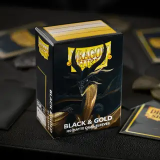Dragon Shield Matte Dual Sleeves - Black & Gold