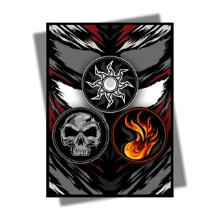 Mardu Sleeves: White Black Red Mana - AI Armor MTG Sleeves - 100 ct