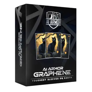 Black Cat - AI Armor Textured MTG Sleeves - 100 ct