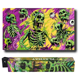 AI Armor Pop Art Skull Playmat - Stitched