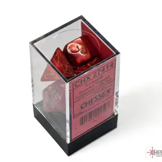 Scarab scarlet/gold Polyhedral 7-die set