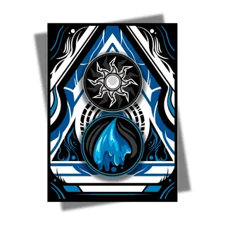 Azorius Sleeves: White Blue Mana - AI Armor MTG Sleeves - 100 ct