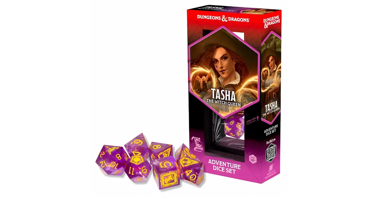 D&D Adventure Dice: Tasha the Witch Queen (Sharp-Edged) | DND Dice