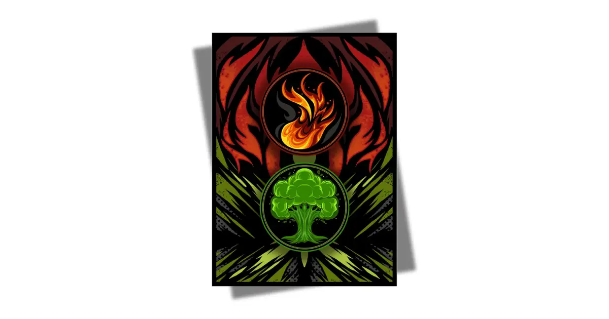 gruul card sleeves MTG Guild TurnZeroTCG Let the beast out with Gruul Sleeves from AI Armor Dragon Shield: MTG Guildpact Series