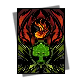 Gruul Sleeves: Red Green Mana - AI Armor MTG Sleeves - 100 ct