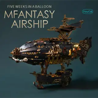 MFantasy Airship: Grey - 3D Wooden Assembly Puzzle