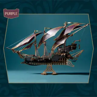 Future Pirate Ship: Purple - 3D Wooden Assembly Puzzle