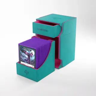 Gamegenic Watchtower 100+ XL TCG Deck Box Teal/Pink