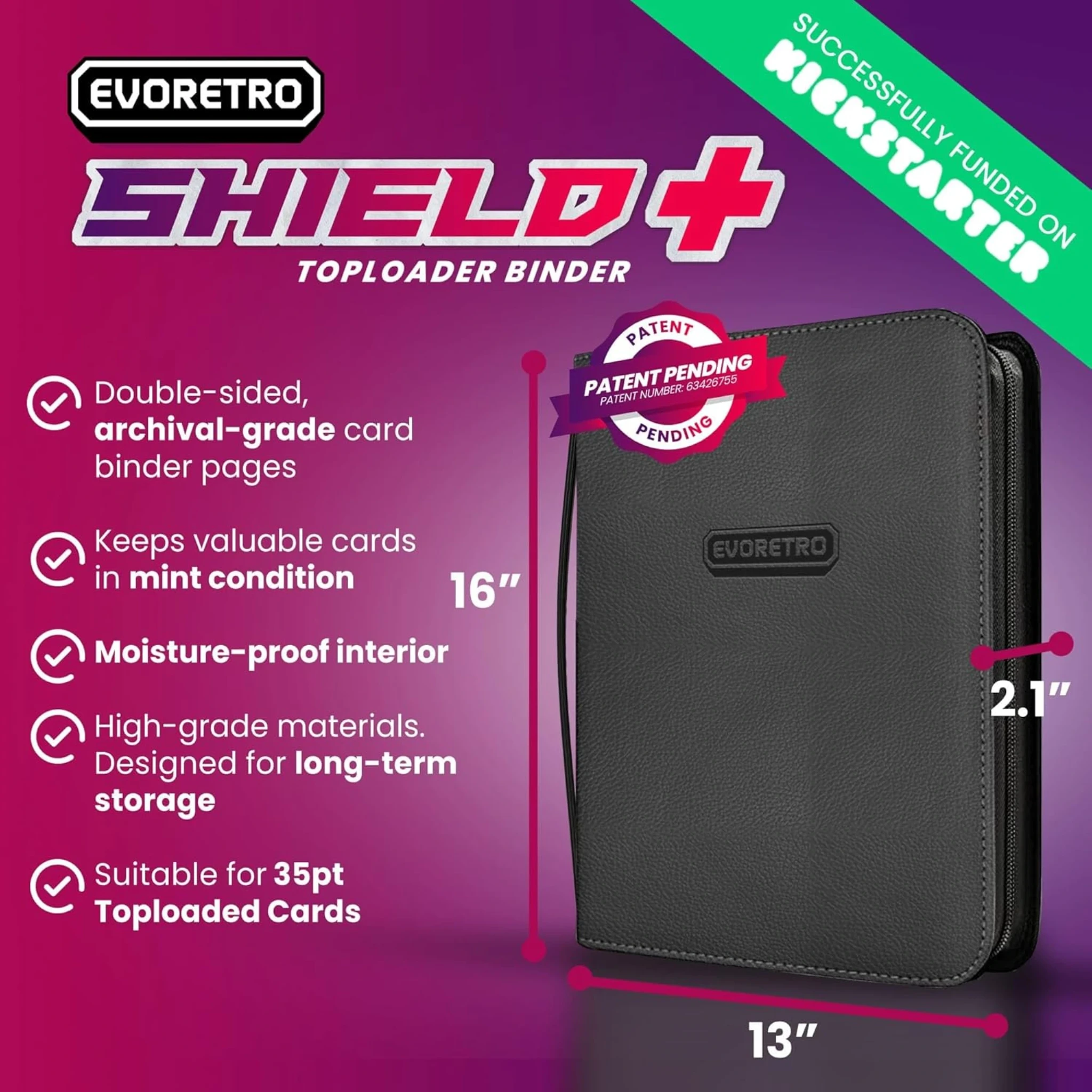 Evoretro Toploader Binder: Black Evoretro Toploader Binder: Black