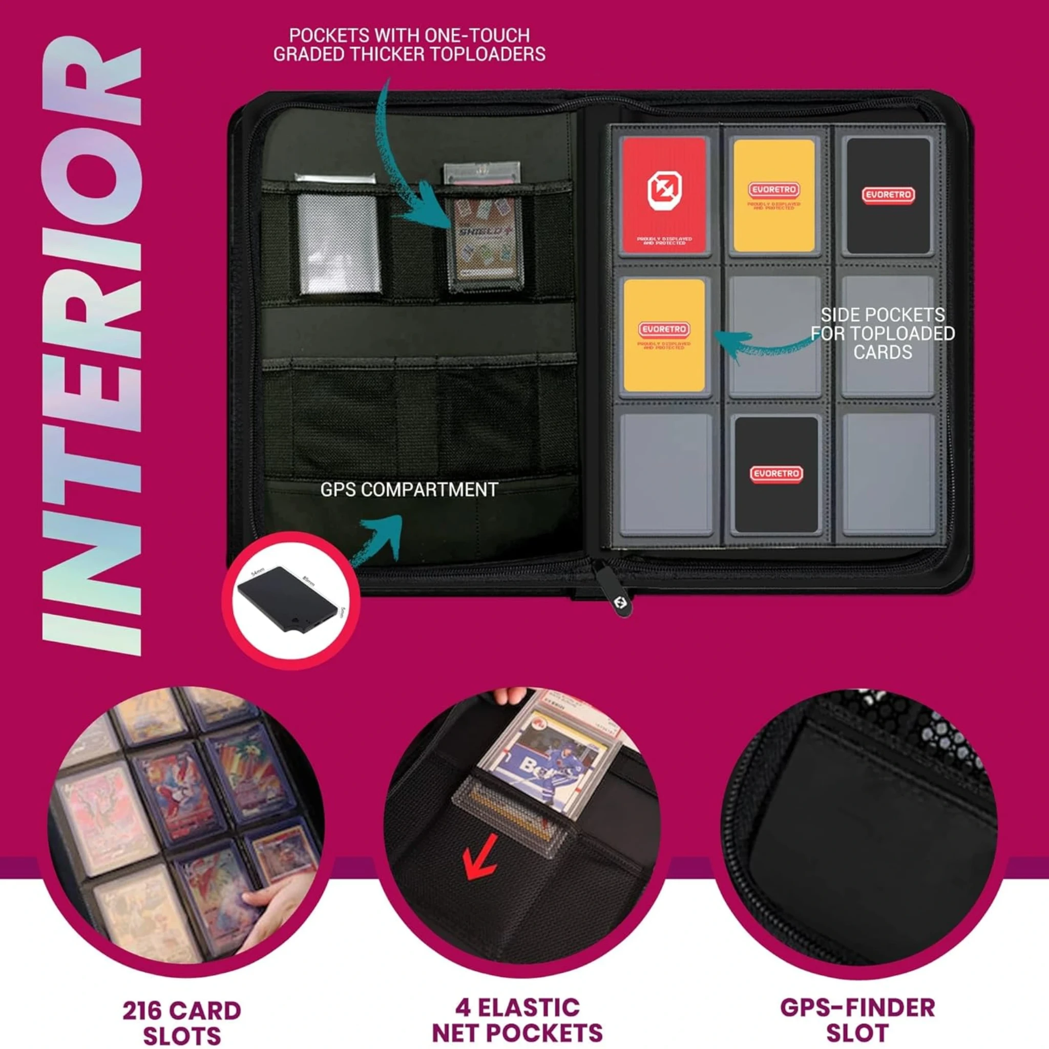 Evoretro Toploader Binder: Black Evoretro Toploader Binder: Black