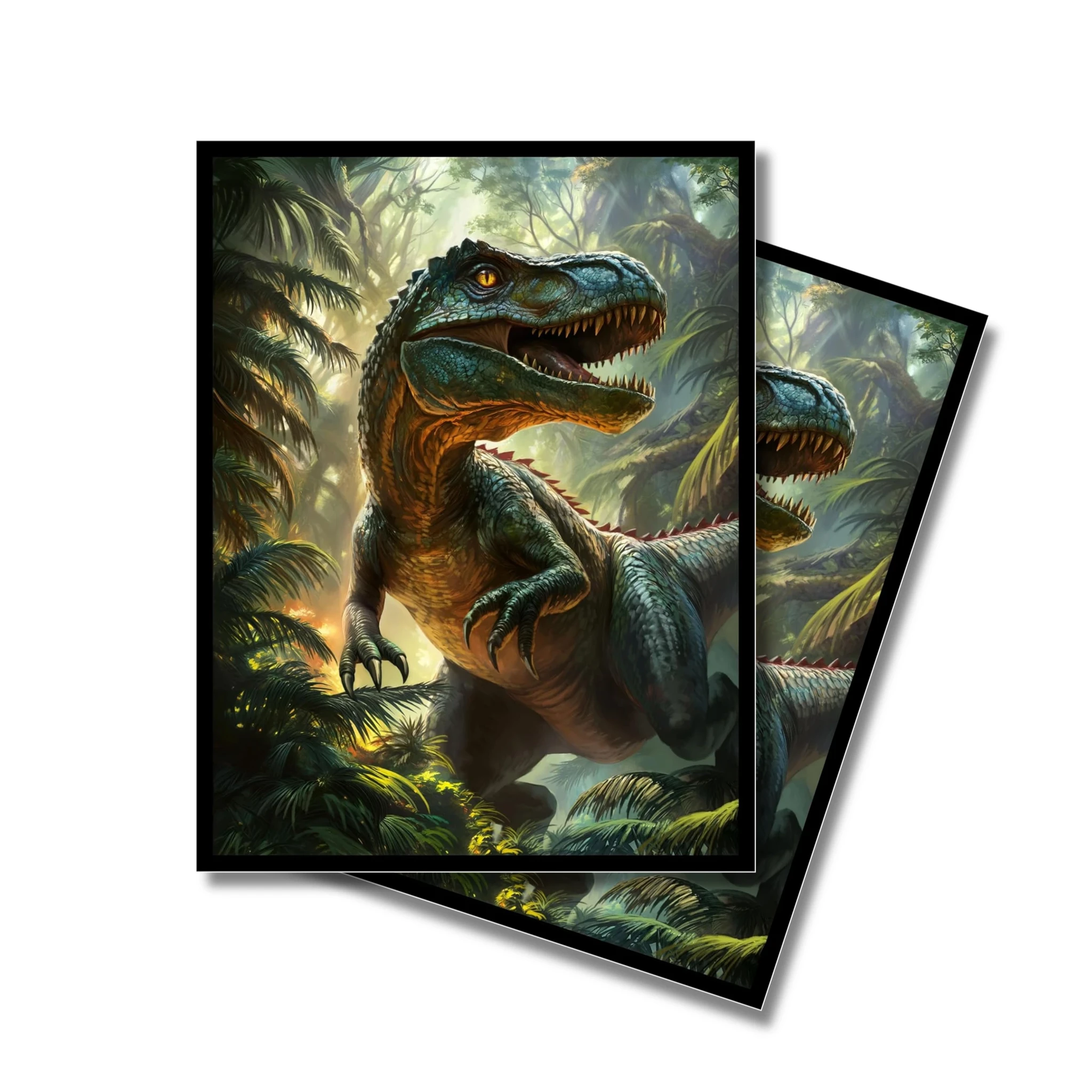 dinosaur card sleeves Realm Guard 100ct Textured TCG/MTG Art (Black Lotus Dinosaur) : Office Products Stand apart from your enemies or allies with these never seen before designs Jurassic Park TCG Card Sleeves