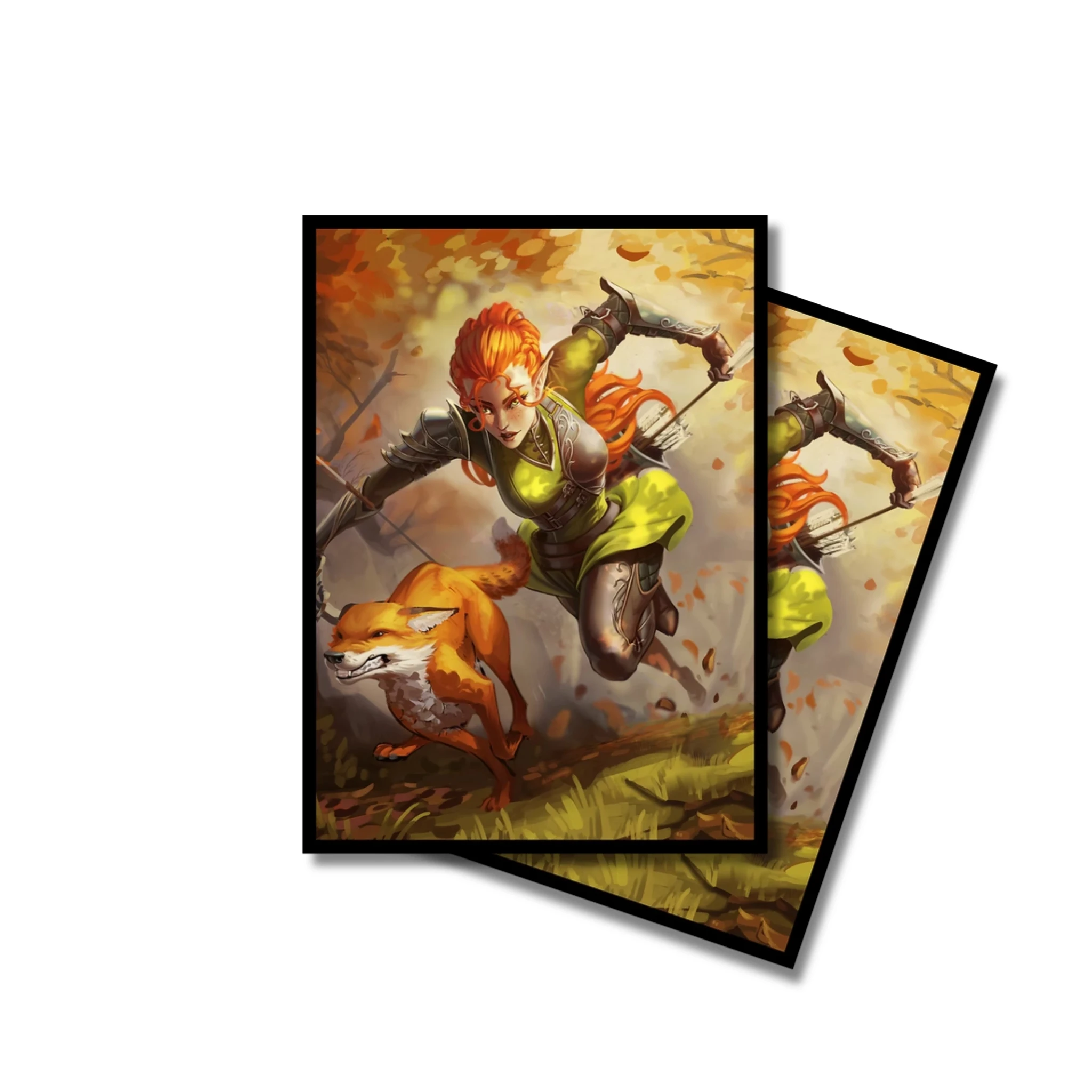 mtg elf card sleeves Aelwyn Alorr Wood Elf Ranger 100 Matte TCG Trading Card Sleeves (FN9S)