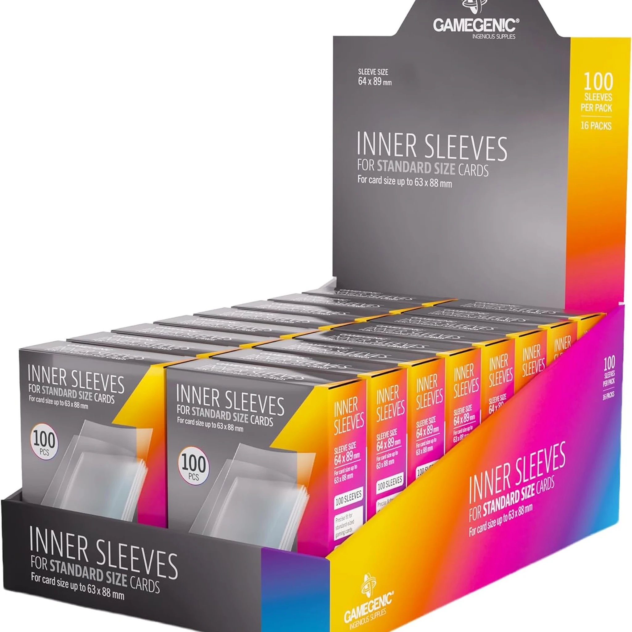 gamegenic card sleeves Gamegenic Card Sleeves: Gamegenic Mini American Clear Box (50)