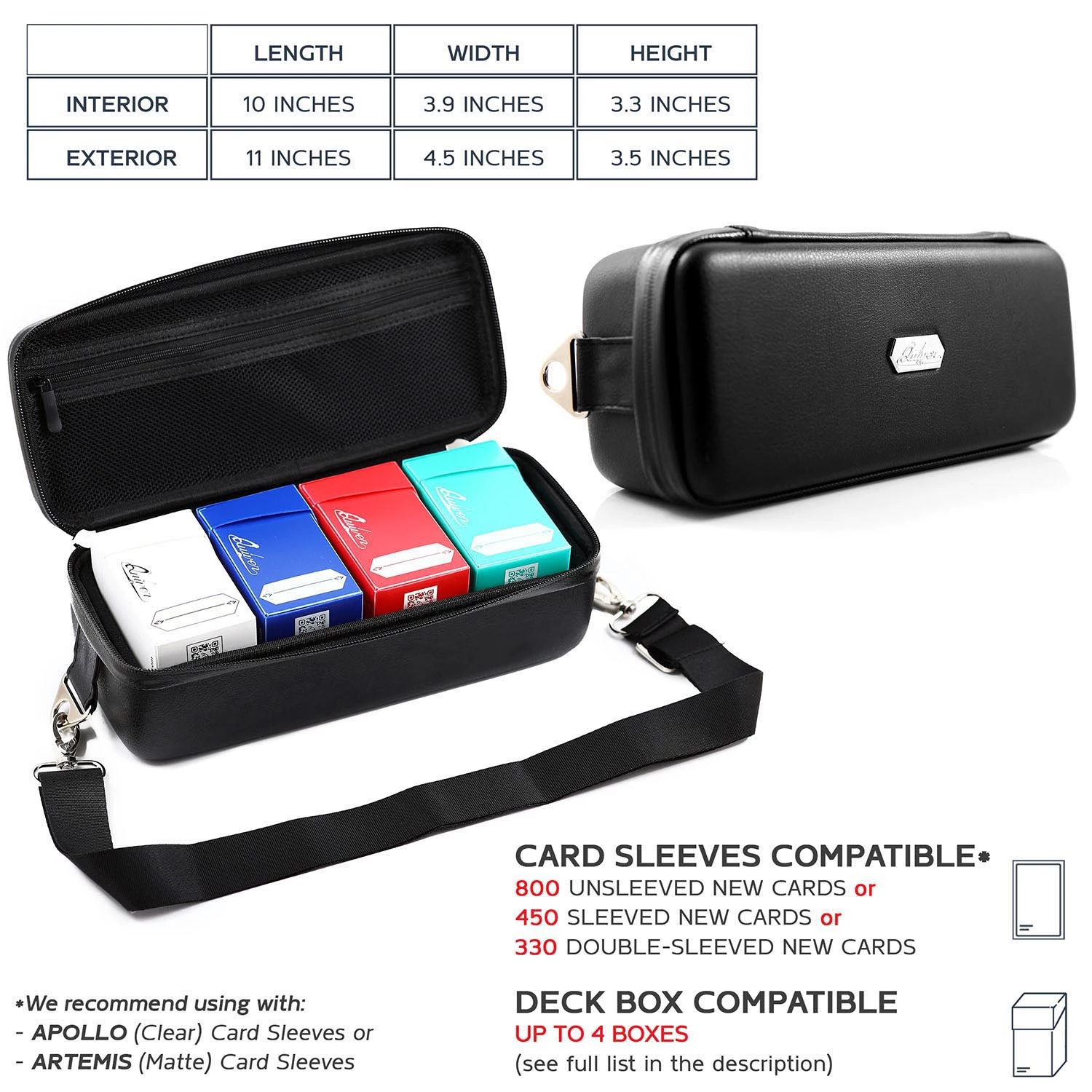 Black Bolt Card Carrying Case - Playing Card Case Deck Box Holder Com Black Bolt Card Carrying Case - Playing Card Case Deck Box Holder Com