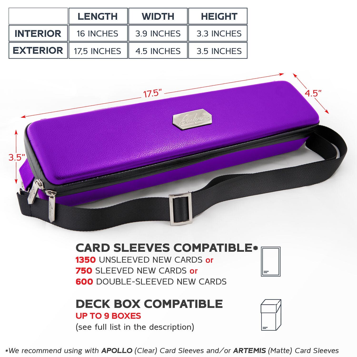 quiver card sleeves Time Purple Bolt Collector Carrying Case ~ Card/Deck Stora Card collections store designed to secure most standard card games (standard card sleeves Quiver 100 Count Top Loader