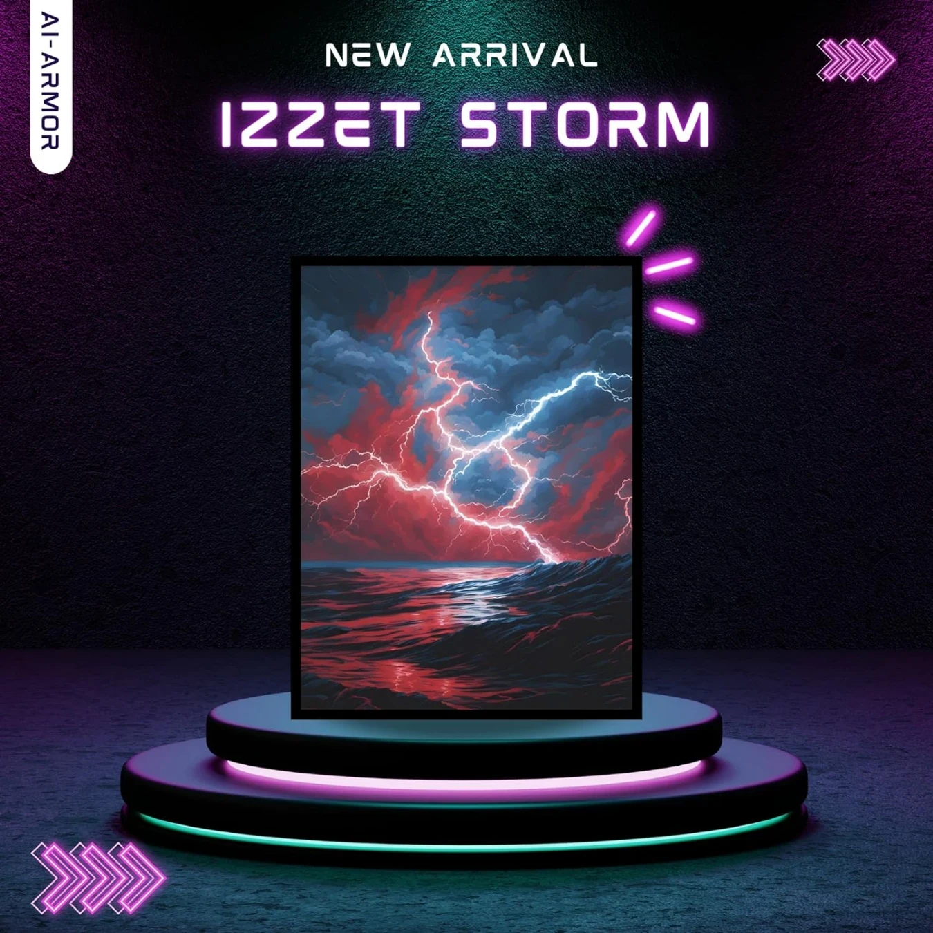 Izzet Storm Sleeves - Realm Guard MTG Sleeves - 100 ct Izzet Storm Sleeves - Realm Guard MTG Sleeves - 100 ct