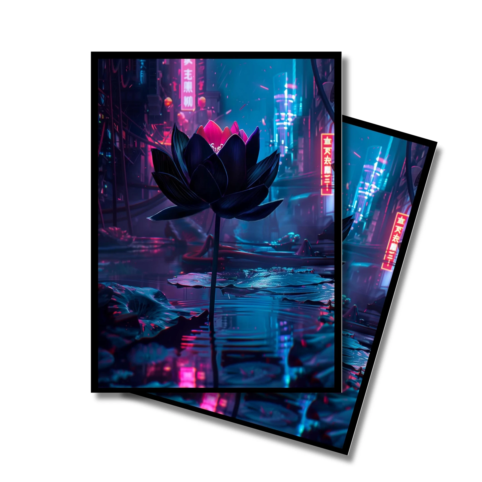 MTG (Cyberpunk Black Lotus) 100ct Matte Tcg Card Art Sleeves By Ai Armor MTG (Cyberpunk Black Lotus) 100ct Matte Tcg Card Art Sleeves By Ai Armor