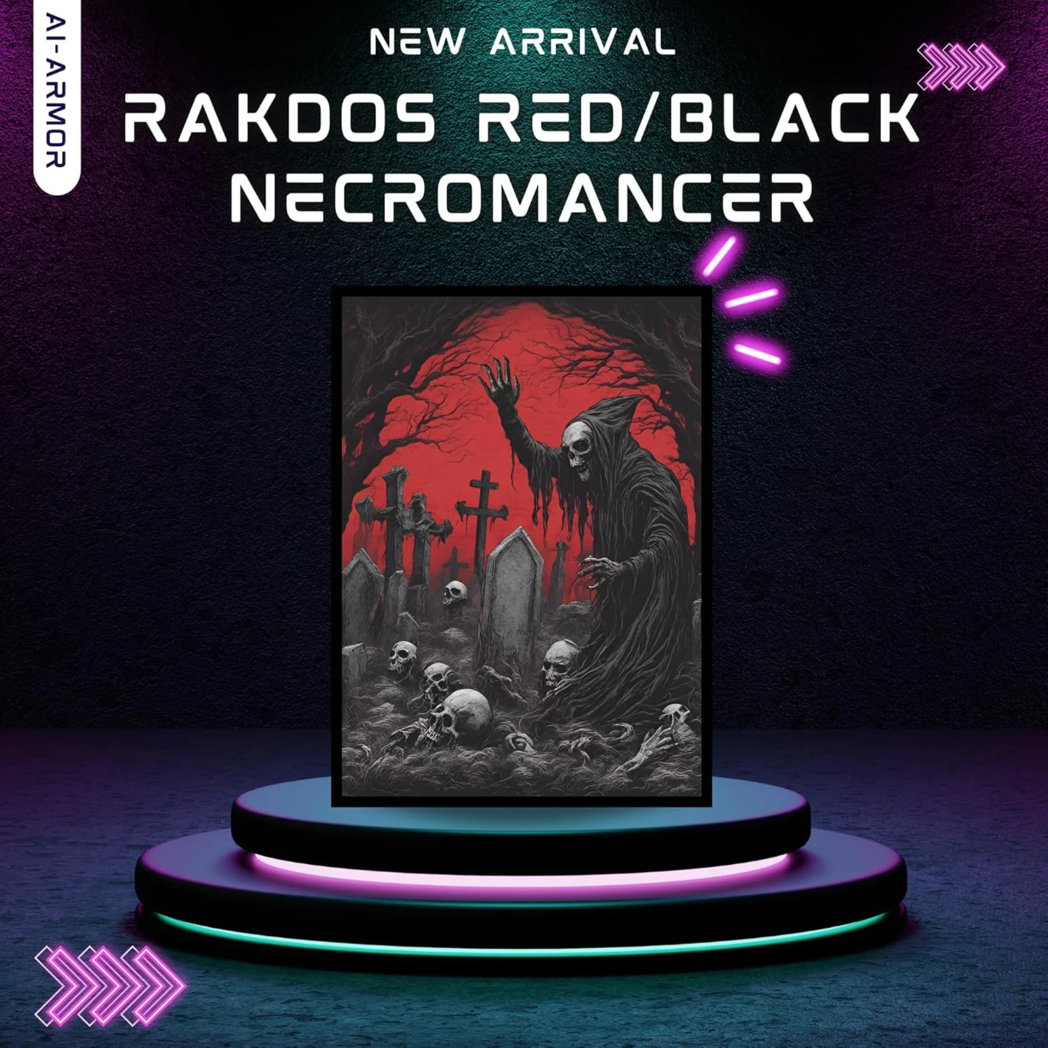 Necromancer Rakdos Card Sleeves - Realm Guard MTG Sleeves - 100 ct | MTG Sleeves & Toploaders | Gaming Accessories | Backwoods Wizards Necromancer Rakdos Card Sleeves - Realm Guard MTG Sleeves - 100 ct | MTG Sleeves & Toploaders | Gaming Accessories | Backwoods Wizards
