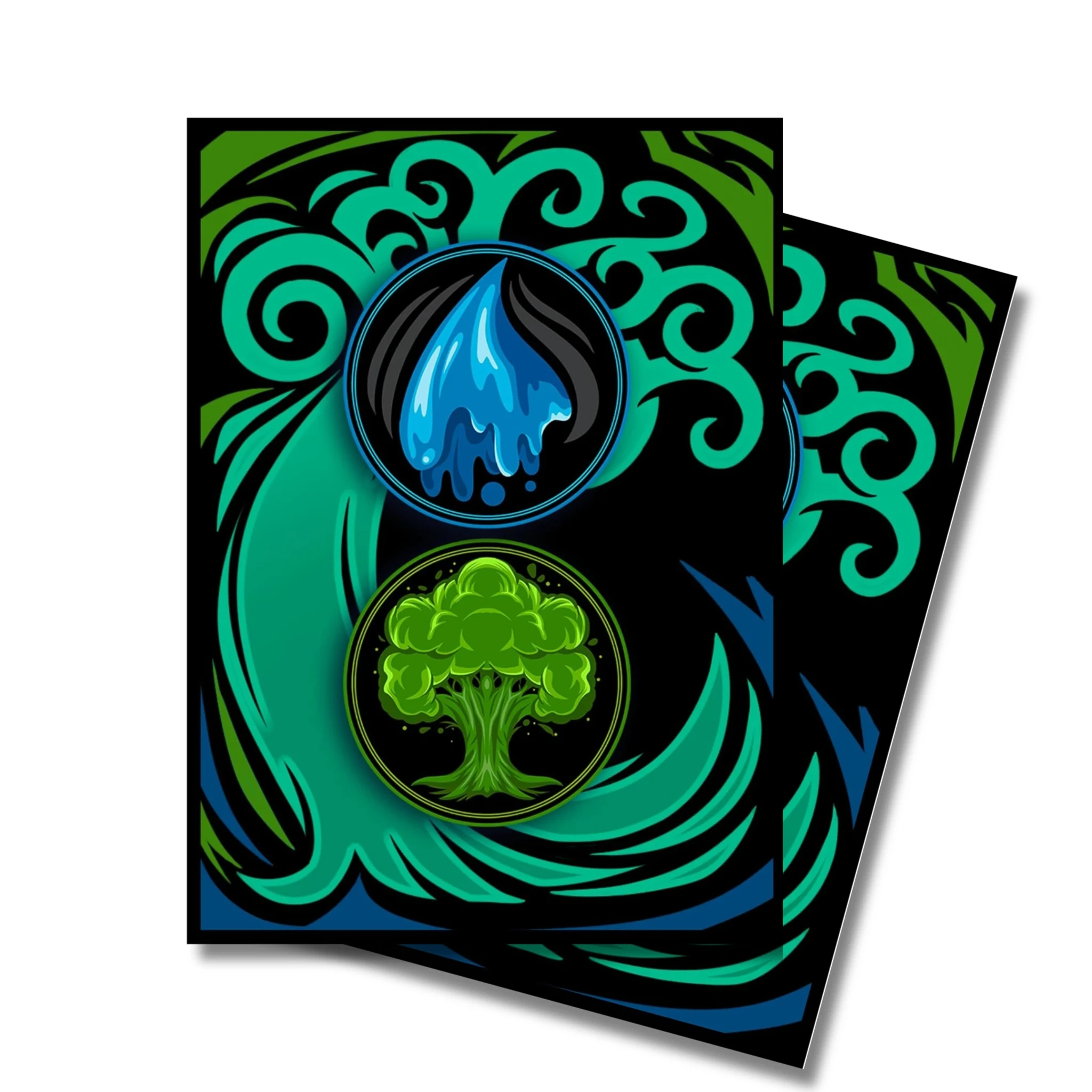 Simic Sleeves: Blue Green Mana - Realm Guard MTG Sleeves - 100 ct Simic Sleeves: Blue Green Mana - Realm Guard MTG Sleeves - 100 ct
