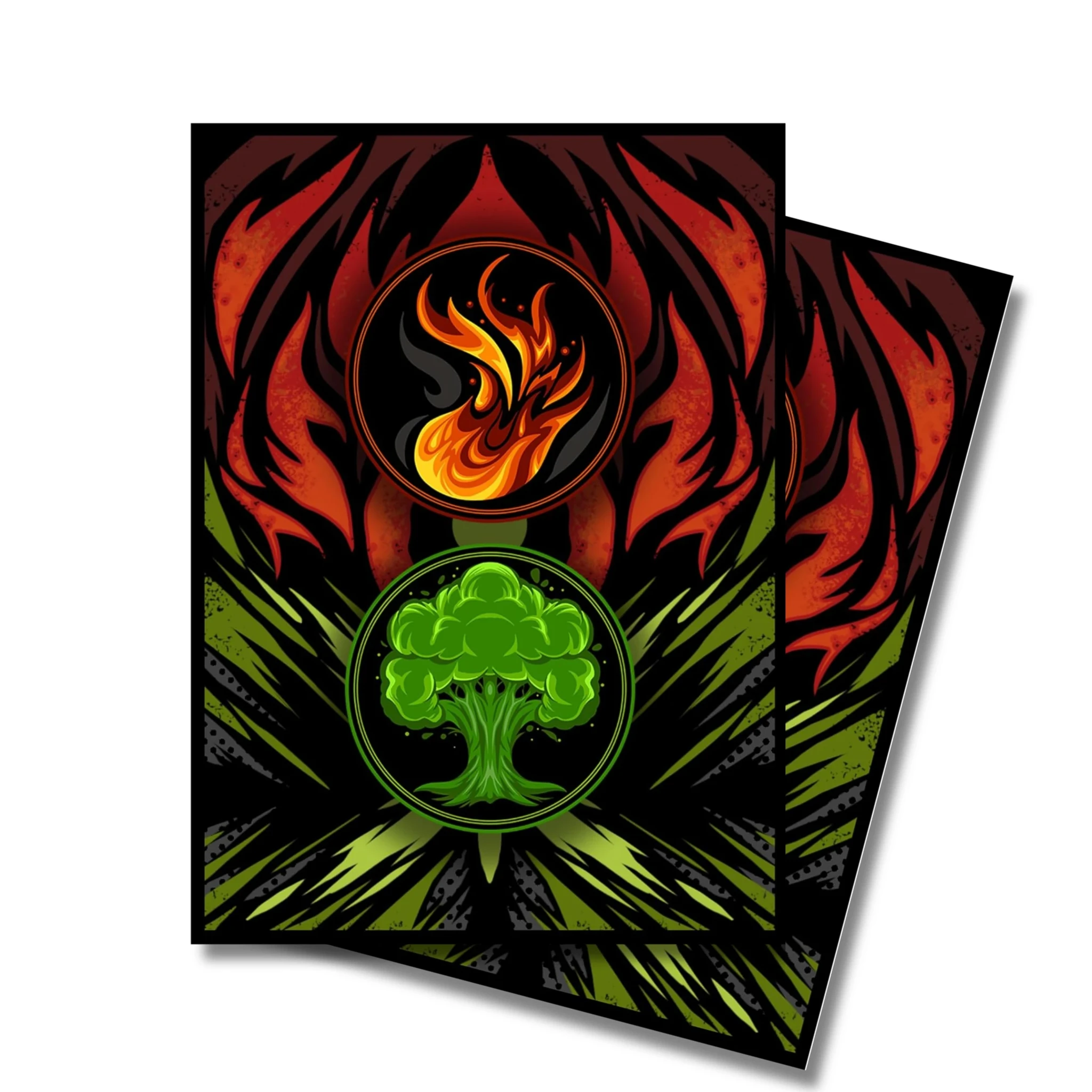 gruul card sleeves MTG Guild TurnZeroTCG Red and green magic of Ravnica in every sleeve Gruul Sleeves: Red Green Mana
