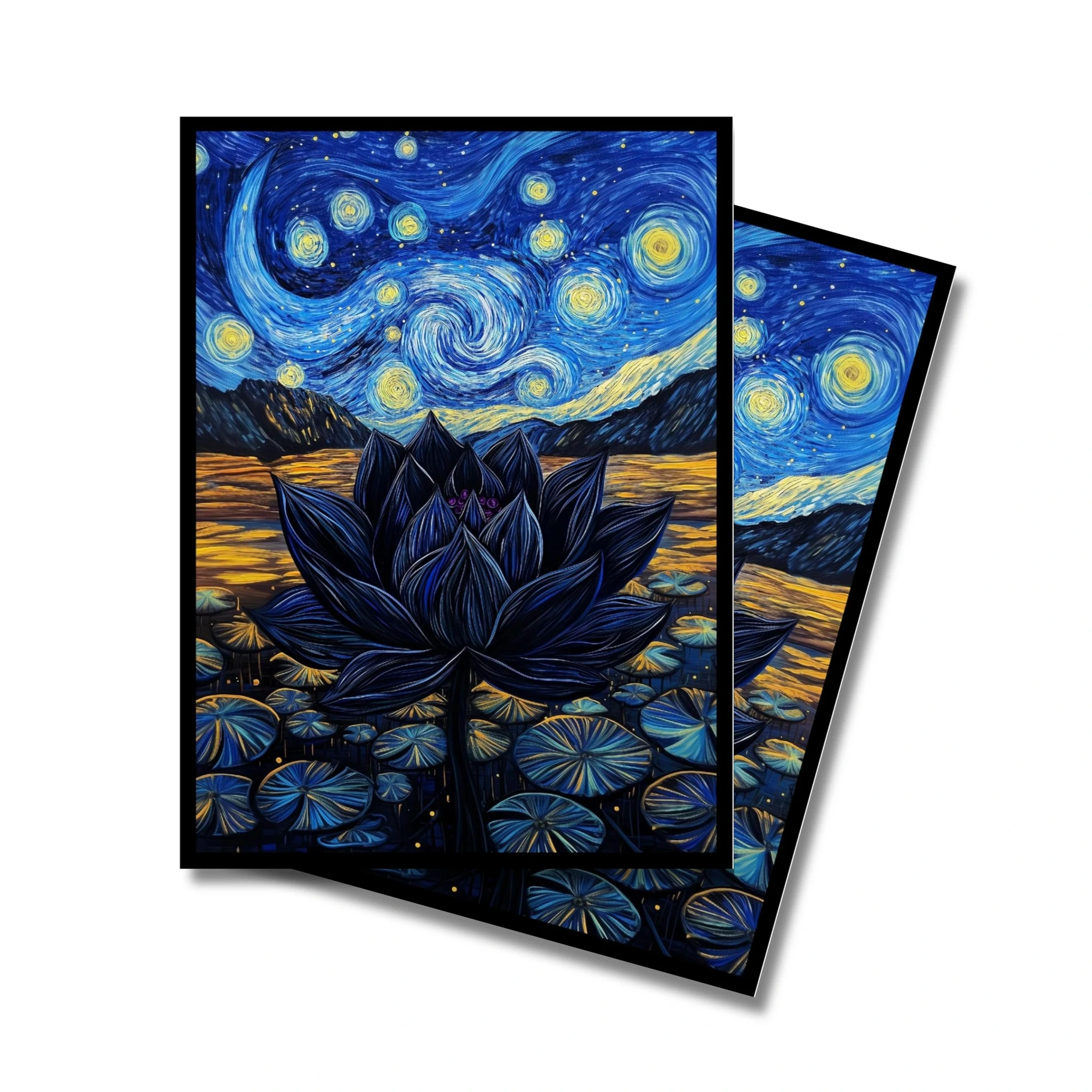 MTG (Starry Starry Black Lotus) 100ct Matte Tcg Card Art Sleeves By Ai Armor MTG (Starry Starry Black Lotus) 100ct Matte Tcg Card Art Sleeves By Ai Armor
