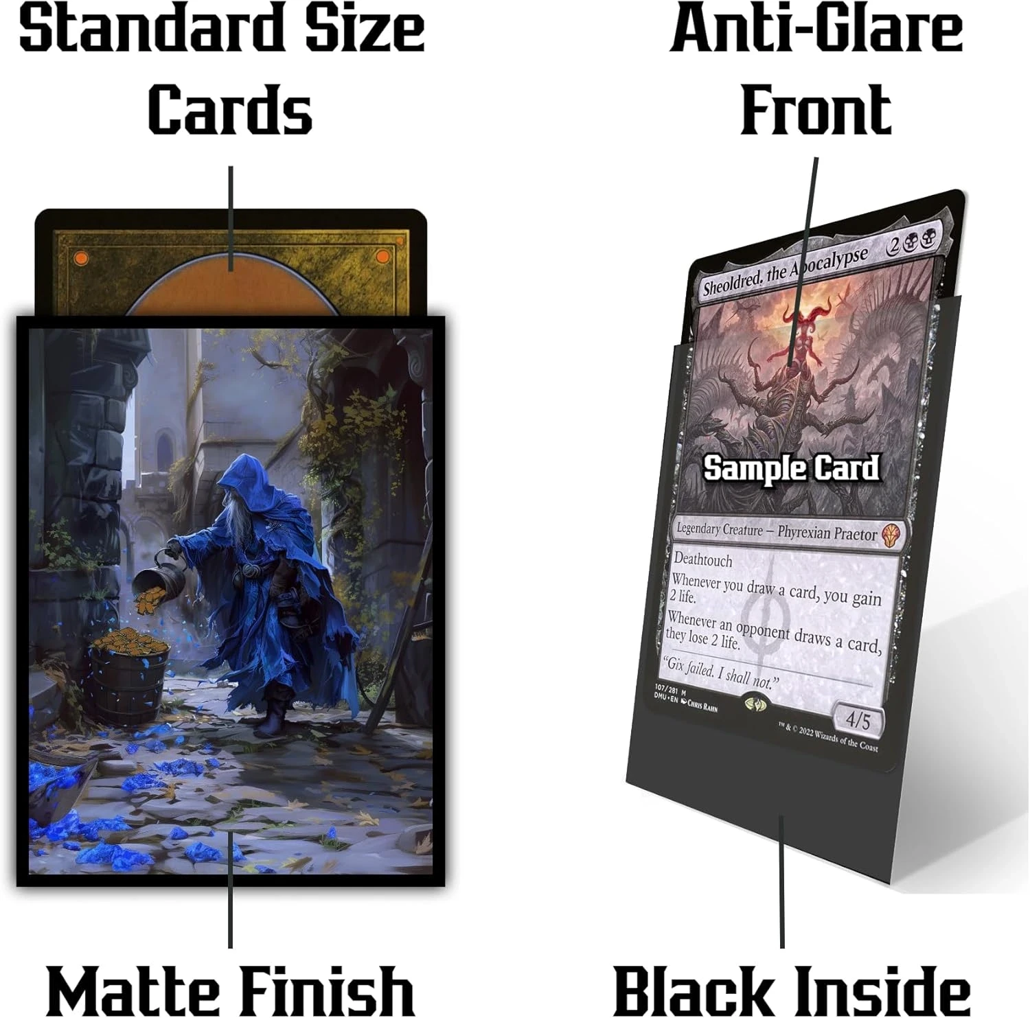 thumbnail image 2 of Ai Armor Mtg Dragon Card Sleeves Assassin) - 105ct Matte TCG/MTG Card Art Sleeves By ( Graphene Custom One Piece Card Sleeves Mtg Card Sleeves 2 of 14